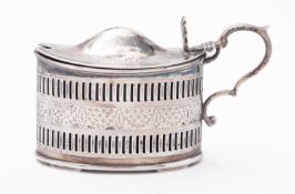 A Victorian silver mustard pot by James