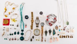 A mixed group of costume jewellery, incl