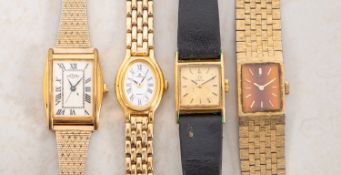 Omega, a lady's gold-plated wristwatch t