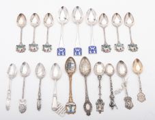 A mixed group of silver and silver plate