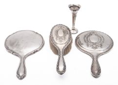 A mixed group of silver including; a Bir