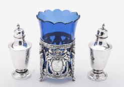 A late 19th century Dutch silver and gla