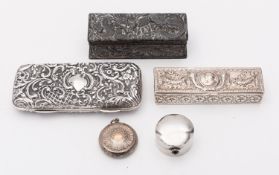 A mixed group of silver and silver plate