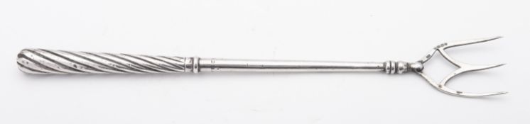 A Victorian silver toasting fork by Geor