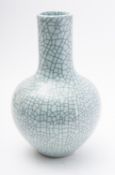 A Chinese porcelain Ge Ware vase of bott
