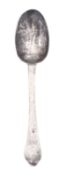 A late 17th/ early 18th century silver trefid spoon,