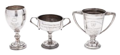 Three 20th century silver trophy cups - Royal Grammar School, Henley on Thames,