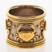 Elizabeth Gage A cancer zodiac ring,