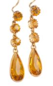 A pair of drop earrings,