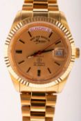 West End Watch Co., a gentleman's gold-plated wristwatch the dial signed West End Watch Co.
