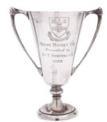 A 20th century two-handled silver trophy cup - Royal Grammar School, Henley on Thames,