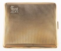 A 9ct gold cigarette case,