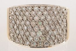 An impressive 18ct gold multi-stone diamond ring,