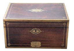 A George IV brass bound rosewood dressing case,