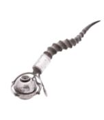 A George V silver table lighter, mounted in a gimble,