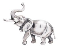 A modern Italian silver figure, in the form of a trumpeting elephant, Arezzo post 1968; 3