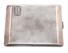 A George V silver cigarette case, by Asprey & Co.