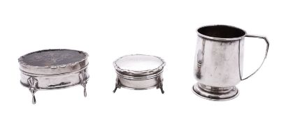 An Elizabeth II silver christening mug, of baluster form,