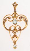 An Art Nouveau pendant,