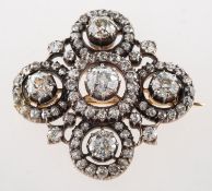 An impressive Victorian diamond brooch pendant, (possibly early Victorian),
