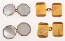 Two pairs of cufflink's,