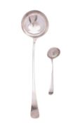 A George III silver soup ladle, Old English pattern, by John Lamfert, London 1764,