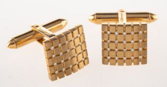 A pair of 9ct gold diamond cufflink's,