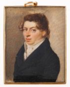 An antique cased keepsake portrait miniature,