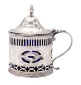 A George III silver mustard pot, of circular form,