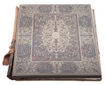 A George V cased five-piece silver & tortoiseshell dressing set, 2 clothes brushes,