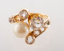 An early 20th century 18ct gold dress ring,