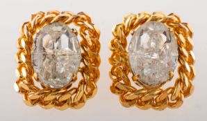 Christian Dior - A pair of vintage clip on earrings,