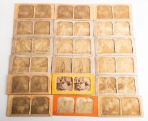 A group of twenty French wax tissue stereoscope cards:, including three 'Le Moulin Rouge' ,