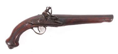 A Continental flintlock pistol.
