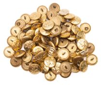 A collection of early 20th Century brass buttons depicting Griffins.