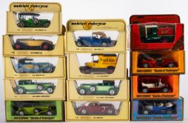 A collection of Matchbox and Lledo diecast vehicles.