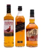 A bottle of Buffalo Trace Kentucky Bourbon Whisky.