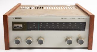 A pair of Wharfedale 420 ebonised wooden speakers.