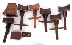 A collection of 20th Century Holmes pattern stereo viewers.