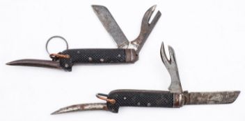 Two British WWII pocket Jack knives.
