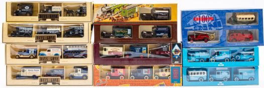 A collection of Lledo diecast commercial vehicle sets.