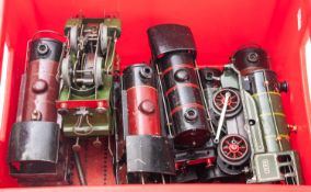 A collection of O gauge 0-4-0 clockwork tank engines.