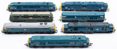 Seven OO/HO diesel locomotives.