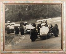 A collection of 1969 Formula VEE racing trophies awarded to Fred Saunders.