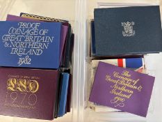 Fifty GB coin sets / cased coins.