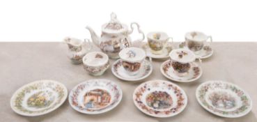 A Royal Doulton Brambley Hedge miniature four piece tea service.