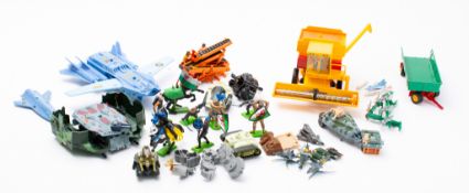 A group of various Britains Farm figures and vehicles,