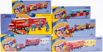 A collection of Corgi Chipperfields Circus diecast sets.