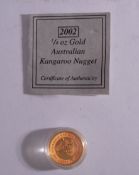 A 2002 quarter oz gold Australian Kangaroo Nugget.