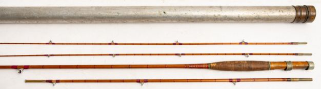 An early 20th Century Leonard & Mills 'H L Leonard' 8' three piece fly rod.